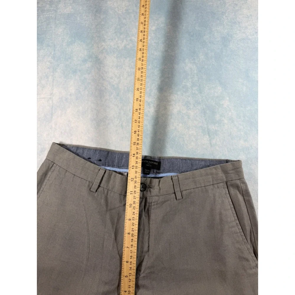 Banana Republic Aiden Fit Chinos Mens 34x30 Grey Excellent Herringbone Cotton